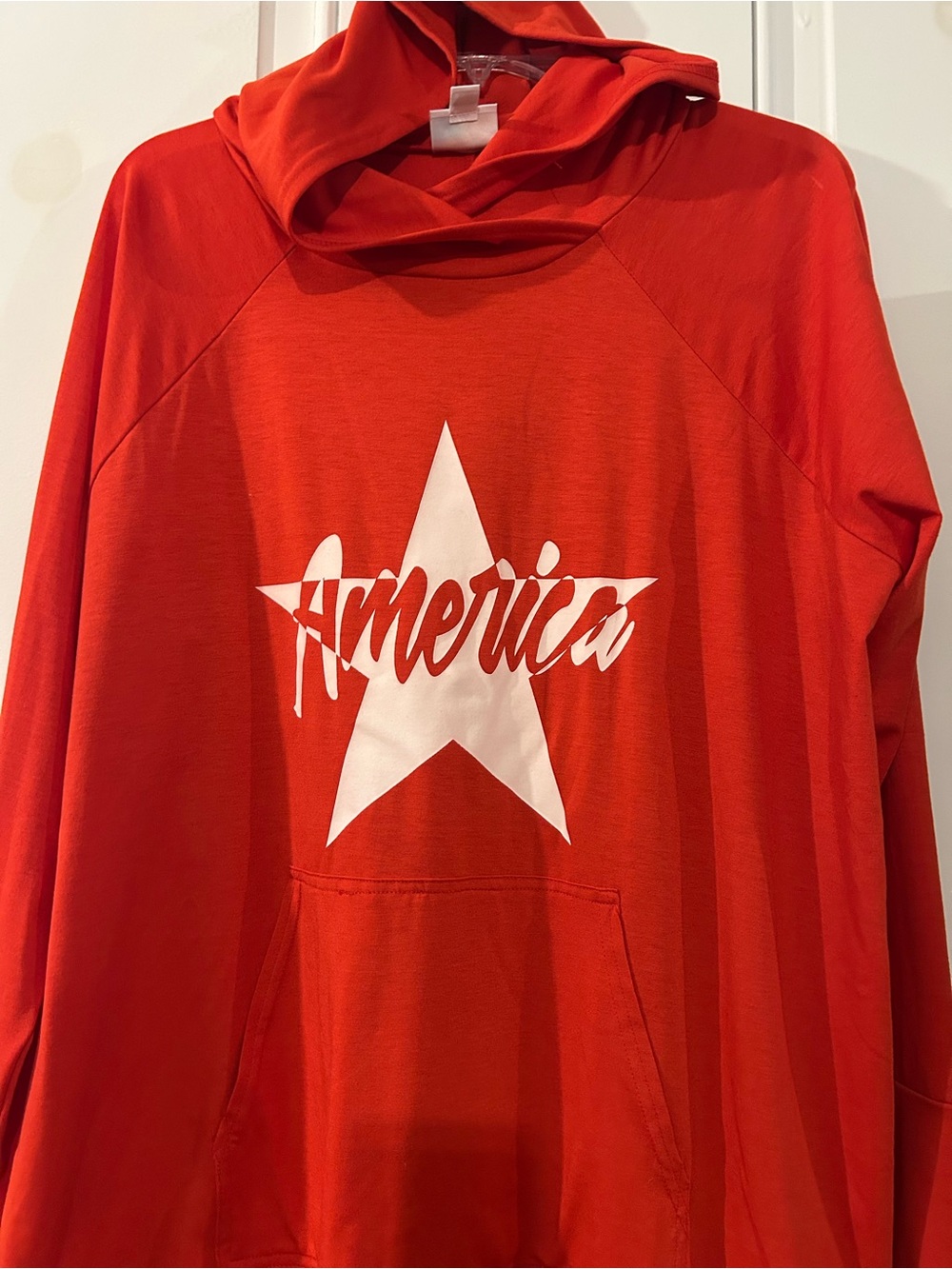 LuLaRoe Bright Red Hooded Pullover